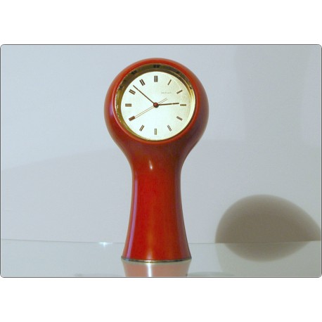 Table Clock SECTICON Mod. T1, Design A. Mangiarotti, Swiss Made 1956 - RED