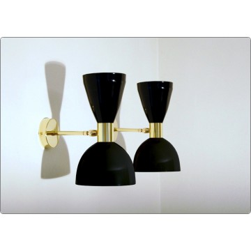 Wall Lamp Art. A-080 - Metal / Brass - BLACK Color