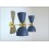 Wall Lamp Art. A-083 - Metal / Brass - Light BLUE Opaque