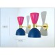 Wall Lamp Art. A-031 - Metal / Brass - PINK / BLUE Opaque