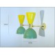 Wall Lamp Art. A-021 - Metal / Brass - YELLOW / Light GREEN