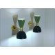 Wall Lamp Art. A-070 - Metal / Brass - Light GREEN / Dark GREEN
