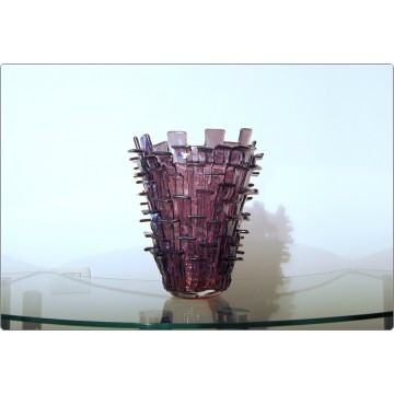 VENINI - Vase by Fulvio Bianconi Mod. RITAGLI – Limited Edition PINK