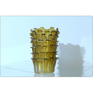 VENINI - Vase by Fulvio Bianconi Mod. RITAGLI – Limited Edition STRAW YELLOW